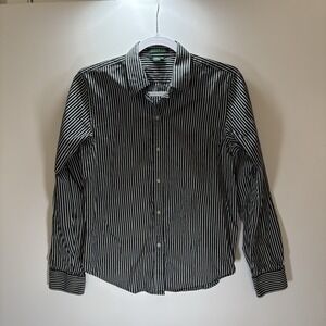 Lauren Ralph Lauren Striped Blouse Size Medium Old Money Quiet Luxury Preppy